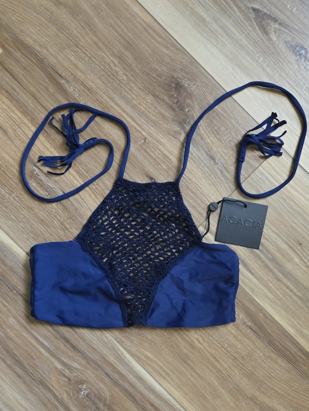 acacia swimwear Ocean Crochet Panama Top - Deep Navy
